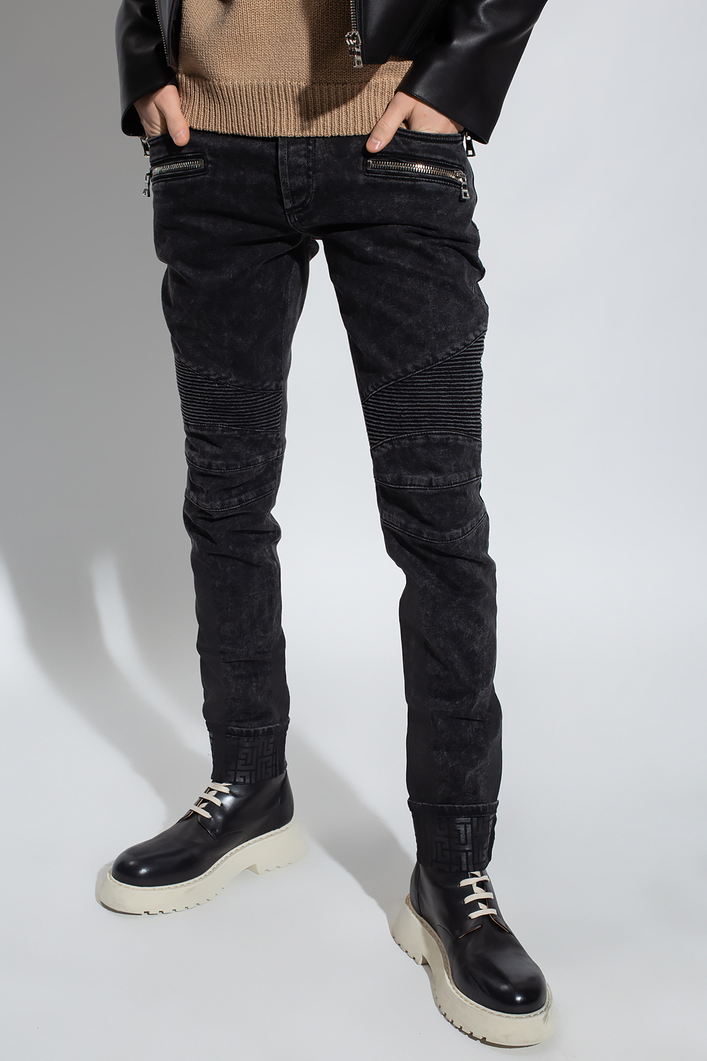 All black hot sale balmain jeans